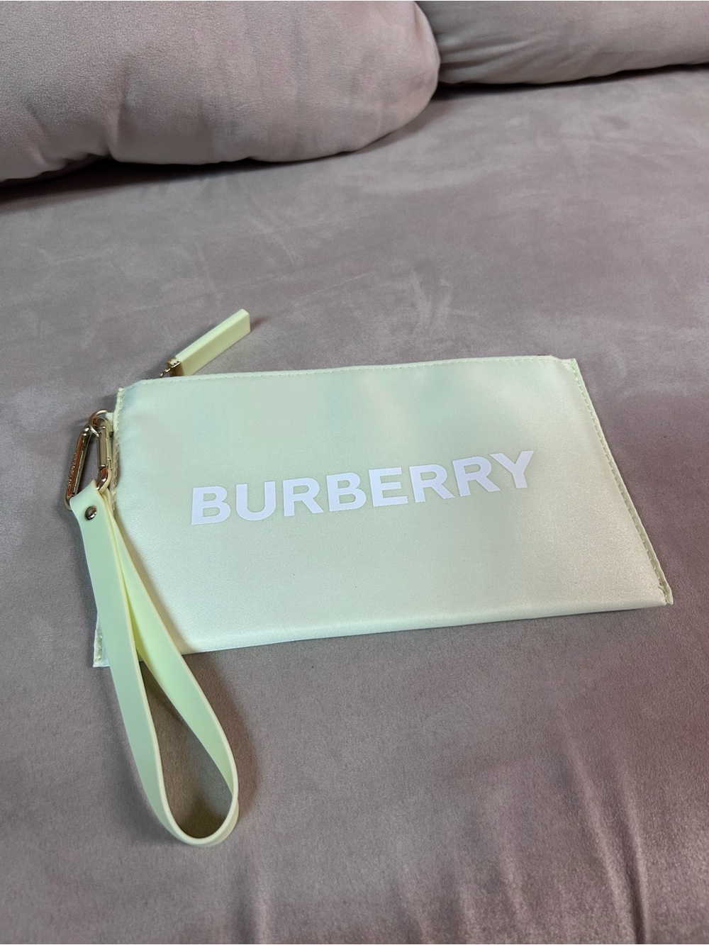 Burberry Mint Green Logo Wristlet